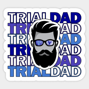 father's day 2024 trial bike dad racing motor sport daddy Sticker